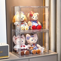 Grande vitrine de rangement magnétique transparente Juncheng, style moderne et simple, pour figurines, poupées et jouets en plastique