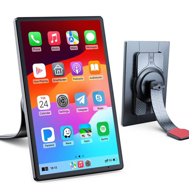Portable Wireless Car Stereo 8 Inch HD CarPlay Touch Screen MP5 Player with Amplifier Backup Camera SD Card & RGB