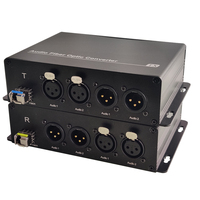 4 Ch Balanced XLR Audio Fiber Extender with SFP Module Over 20 Km 1 core Single-Mode Fiber or Max 500 Meters Multi-Mode Fiber