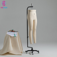 Flexibler Fiberglas-Schneiderpuppen-Unterkörper zum Aufhängen mit Beinen, Rollen und Ständer für Schneider
