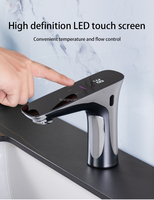 STEPON, fabricant depuis 26 ans, OEM ODM, robinet de salle de bain F600T, robinet à capteur, mode chaud et froid, robinet intelligent thermostatique à LED