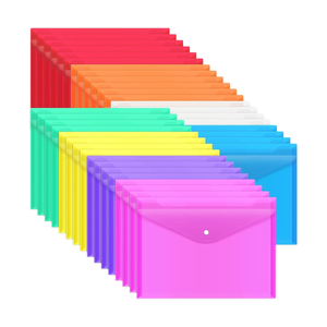 Gran oferta de sobres de PP transparentes de tamaño <span class=keywords><strong>A4</strong></span> con logotipo personalizado, tamaño carta, carpetas impermeables con cierre a presión, bolsa de archivos perfecta para documentos - Product Image 1