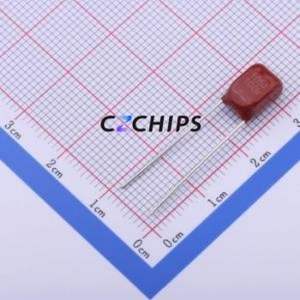 Condensador de película PE105J2A0502, componente de montaje en orificio (THT), P=5mm, 1uF, 5%, 100V, poliéster metalizado - Product Image 1