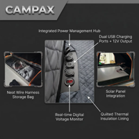 Tenda Atap Panel Surya Dua Lapis Ekstensi Satu Kamar Tidur 4 Musim untuk Berkemah, Dachzelt