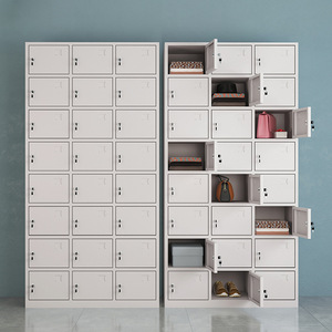 Steel <b>Lockers</b> 32 Door With Locks Standing Type Storage <b>Cabinets</b> For Gym Employee Use - Product Image 3