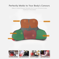 Coussin de siège orthopédique YUE RISE – Coussin lombaire et d'épaule multi-zones de qualité supérieure pour employés de bureau, conducteurs et personnes sédentaires