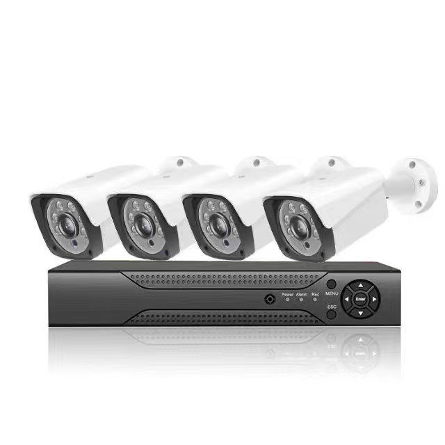 4K AHD Coaxial Stainless Steel CCTV Camera Kit 4CH/8CH Durable Waterproof HD Monitoring System Indoor Outdoor