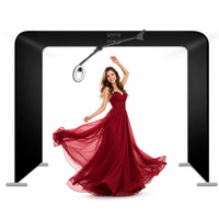 Machine de photomaton 360° avec bras suspendu rotatif et anneau lumineux pour location événementielle (mariages, fêtes)