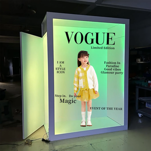 Máquina Selfie, quiosco, decoración de cabina de vídeo, caja de fotos Vogue, revista con lámpara de luz de relleno, túnel Manual, espejo, caja de cabina de fotos - Product Image 3
