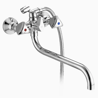 Robinet de douche thermostatique mural à levier unique, corps en alliage de zinc, cartouche céramique, finition chromée moderne pour baignoire