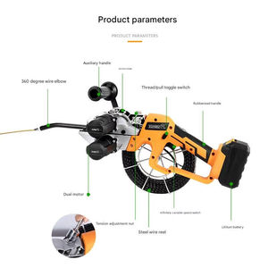 Máquina Roscadora de Batería de Litio, Dispositivo Roscador Eléctrico Totalmente Automático para Electricistas, Tirador de Cables Eléctricos, Guía de Cables para Conductos - Product Image 3