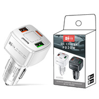 Vente en gros de chargeurs de voiture USB 38W à 4 ports, double type C PD USB C, charge rapide pour iPhone, Xiaomi, Samsung, adaptateur de téléphone