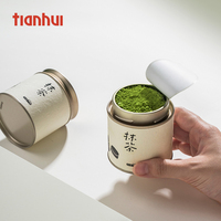 Tianhui Boîte à fermeture éclair pliante simple pour ensemble de Matcha Emballage cadeau avec boîtes hermétiques pour poudre de Matcha