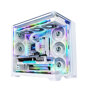 Boîtier PC compact LIAN LI O11 VISION, tour moyenne, compatible M-ATX/ATX/Mini-ITX, support de carte graphique en acier de 408 mm, côté ouvert - Product Image 5
