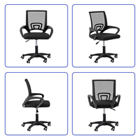 Chaise de bureau ergonomique en maille, chaise d'ordinateur entièrement en maille, chaise de travail exécutive réglable avec appui-tête pour le bureau à domicile