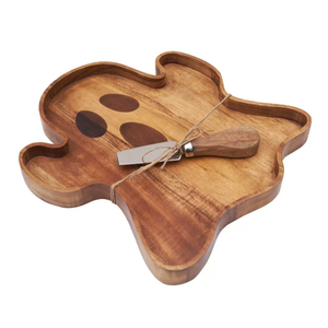 Bandeja de Madera para Servir de Halloween 2026 - Tabla de Bambú con Forma de Fantasma, Murciélago, Calavera y Ataúd, Plato Personalizado para Aperitivos Espeluznantes - Product Image 6