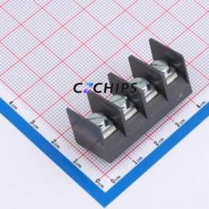 982-S/04 Barrier Terminal Block P=9.52mm Connector ( Pitch: 9.52mm )( Construction: 1x4P )( Mounting Type: Straight Pin ) - Product Image 1