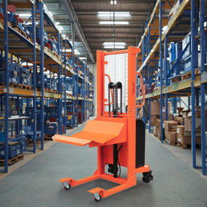 Transpaleta Eléctrica con Carro de Bobina, Alimentador de Racks, Carro Elevador de Rollos de Película para Montacargas - Product Image 2