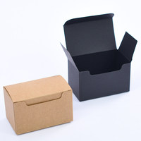 Scatola Regalo Vuota in Carta Kraft Personalizzata, Piccola Scatola Quadrata a Conchiglia con Chiusura a Scatto, Colore Solido
