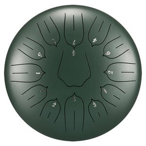 Tambor estilo Handpan de 12 "(13 notas)-Diseño artístico de corte de loto, decoración elegante con calidad acústica superior - Product Image 5