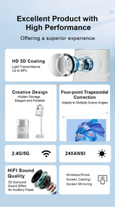 MUZEE โปรเจคเตอร์ TS9 Pro 720P แบบพกพาโปรเจคเตอร์ LED 4K WIFI Android 13 250 ANSI Lumen โปรเจคเตอร์วิดีโอ Full HD - Product Image 4