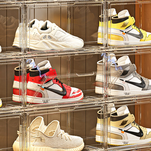 New Design Transparent Plastic Foldable Shoe <strong>Storage</strong> <strong>Boxes</strong> Drop Front Acrylic <strong>Drawer</strong> Type Magnetic Clear Sneaker <strong>Boxes</strong> - Product Image 3