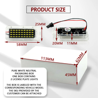 OTnhaee nouvelle mise à niveau 36SMD LED éclairage de plaque d'immatriculation pour Ford Ecosport Fiesta Focus Mondeo Kuga pour Jaguar XF