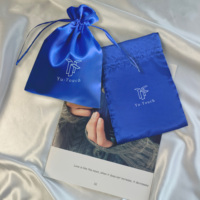 Sac à poussière en satin de soie de luxe personnalisé, sac à main, chaussures, chapeaux, emballage, sacs de rangement pour cadeaux, pochette à cordon pour bijoux