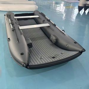 เรือยางเป่าลม Reachsea PVC <span class=keywords><strong>สี</strong></span><span class=keywords><strong>เทา</strong></span>เข้ม แบบ Catamaran พื้น EVA รองรับ 5 คน ขนาด 12.5 ฟุต พร้อมหลังคา ขายดีที่สุด - Product Image 2