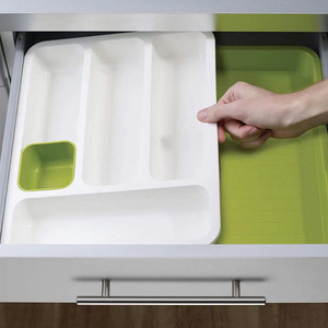 Organisateur de tiroir de cuisine extensible, séparateur de rangement pour couverts, support de rangement pliable multifonction en PP pour armoire de cuisine - Product Image 4