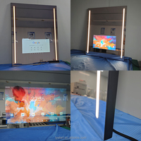 Tystart Miroir LED tactile moderne rectangulaire personnalisé, téléviseur intelligent Android, verre trempé éclairé, verre magique, indice de protection IP65