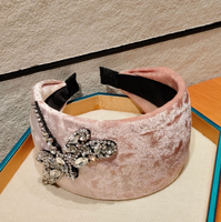 Neues Retro-Haarband aus Goldsamt in Unifarben, Dehnbares Breites Stirnband, Hochwertiges Warmes Kopfband zur Abdeckung von Weißem Haar
