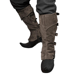 Vintage Medieval Steampunk cuero sintético medio CHAPS pierna <span class=keywords><strong>polaina</strong></span> zapato polainas botas cubre Cavalier renacimiento disfraz accesorio - Product Image 1