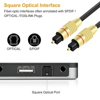Câble audio optique coaxial Toslink plaqué or, fibre numérique mâle-mâle, 1M/2M/longueur personnalisable, pour home cinéma, haut-parleur, téléviseur