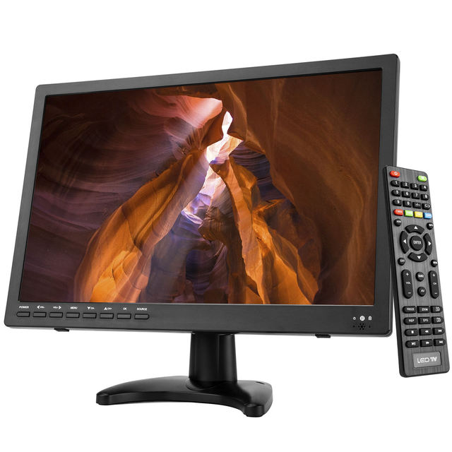 Fashionable 720P LED 14 Inch Flat Screen TV UHD Smart Mini TV Digital Portable Digital Rechargeable Custom