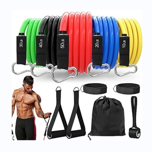 Tùy chỉnh 11 pcs 100lbs 150lbs kéo dây căng sức đề kháng ban nhạc đặt ống tập thể dục cho nhà phòng tập thể dục Yoga Pilates <span class=keywords><strong>ABS</strong></span> tập thể dục - Product Image 1