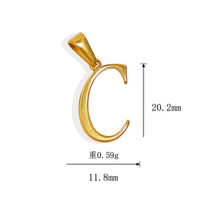 ชุบทอง18K 26ตัวอักษร<span class=keywords><strong>ส</strong></span>ร้อยคอ DIY จี้เครื่องประดับที่เรียบง่ายเสน่ห์316L <span class=keywords><strong>ส</strong></span>ไตล์คลาส<span class=keywords><strong>ส</strong></span>ิกเครื่องประดับต่างหูสแตนเลส - Product Image 6