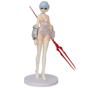 New Century Evangelion EVA com arma Ayanami Rei figura de ação Anime manga beleza menina Modelo Brinquedos desktop case decoração