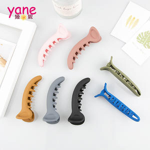 Klip rambut gigi klip rambut plastik gaya manis untuk anak-anak klip pisang aksesori rambut produsen grosir - Product Image 1