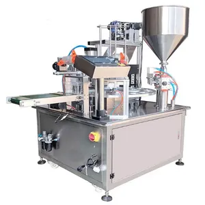 plastic cup filling and sealing machine for juice sauce cup filler sealer