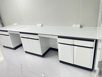 Banc de laboratoire électrique, mobilier de laboratoire, table de travail avec armoire murale, évier d'angle pour laboratoire de recherche scientifique en biologie