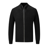 Nouveau Cardigan Long Zippé en Maille pour Homme 2026 – Col Roulé Coupe Décontractée, Simple et Polyvalent – Vêtement d'Extérieur Automne Hiver OEM ODM