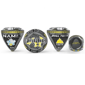 Nuevos anillos de aleación personalizados de campeonato de juego de competición de béisbol para mujeres y niñas - Product Image 4