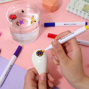 Custom New Style <b>Magical</b> Water Floating Pen 4 8 12 Colors Kids' Dry-Erase Wet-Erase Toe Brush Tip Plastic Material Markers - Product Image 2