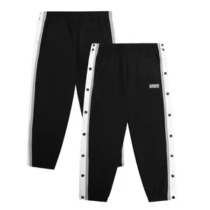 Custom Logo Men Sweatpants with Button Quick Take Off Elastic Waist Sport Pants for Sport Fitness Workout