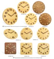 Jam Dinding MDF Dekorasi Rumah Bentuk Bulat Angka 3D Buatan Kayu Harga Terbaik