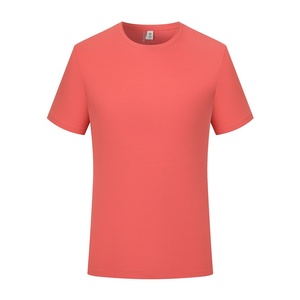 Camiseta Deportiva Transpirable de Manga Corta, 145g, Algodón con Spandex <span class=keywords><strong>DuPont</strong></span>, Color Sólido, Uniforme de Equipo, Venta al Por Mayor - Product Image 2