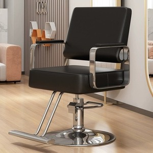 Chaise de Salon de coiffure de salon de coiffure rouge de haute qualité chaise de coupe de cheveux de levage inclinable tabouret de siège de teinture à chaud spécial pour la coiffure - Product Image 4