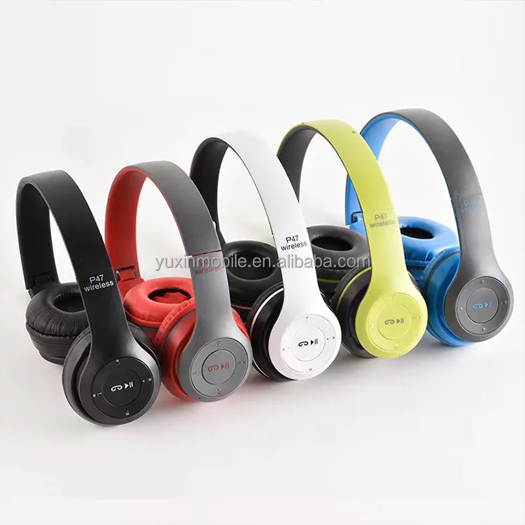 Tai Nghe P47 Tai Nghe Không Dây Inalambicos Cho IOS Android Mobile Xiaomi Sumsamg Huawei Tai Nghe Bluetooth Hỗ Trợ Thẻ SD