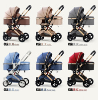 Poussette de luxe haut de gamme JXB pour nouveau-né, système de voyage 3-en-1 confortable